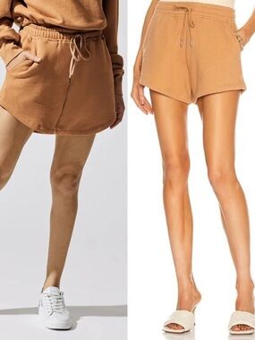 Jonathan Simkhai Standard Evie Shorts Cashew Organic Cotton Relaxed